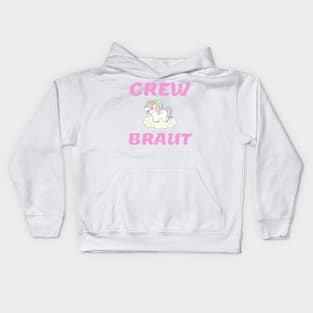 Bachelorette Party Shirt Unicorn Crew Bride Kids Hoodie